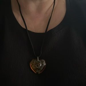 Baccarat Crystal heart necklace